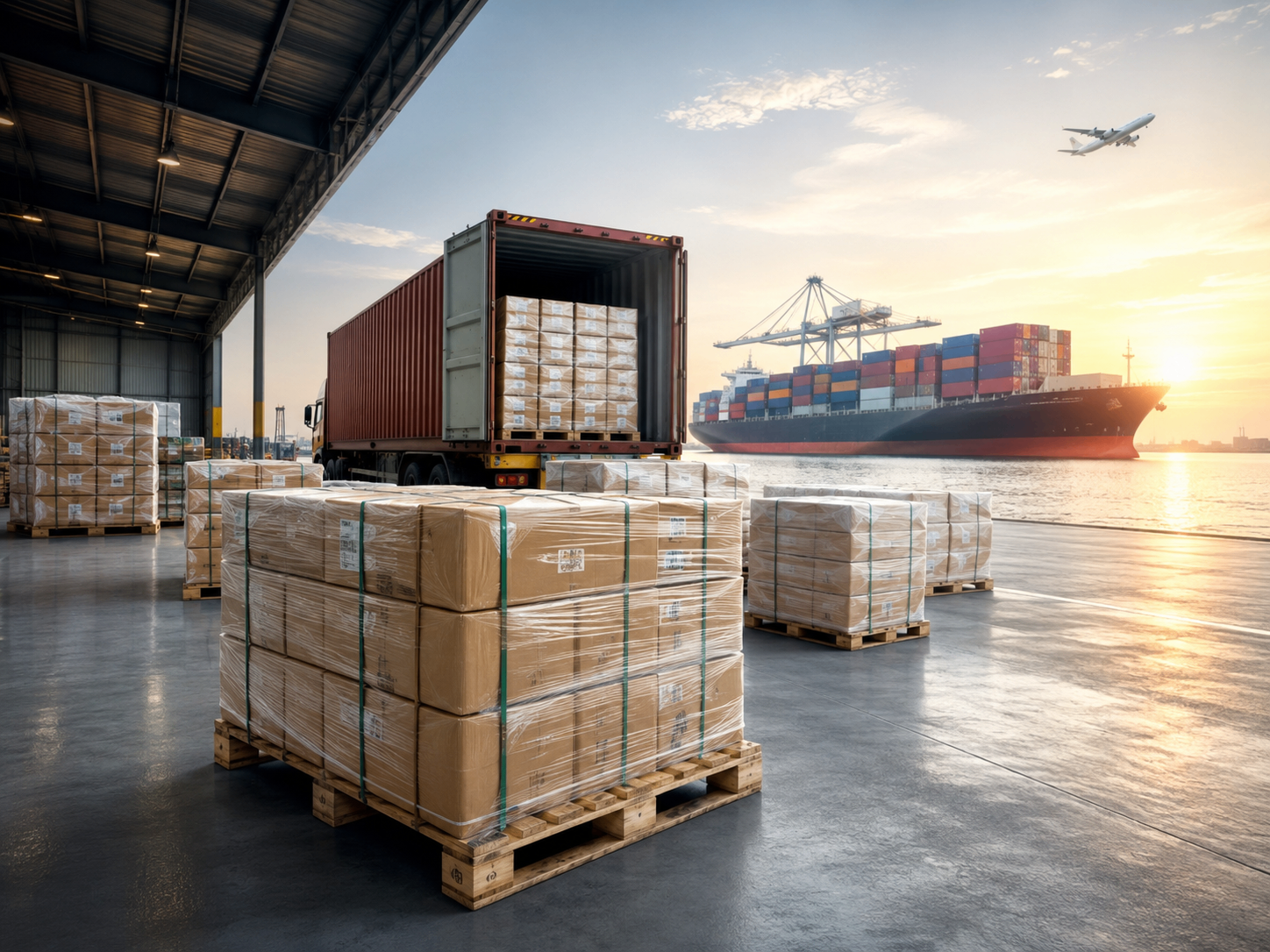 Export supply and international food logistics