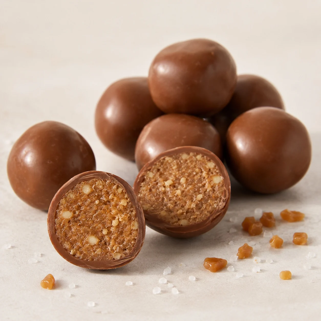 Smooth chocolate protein balls