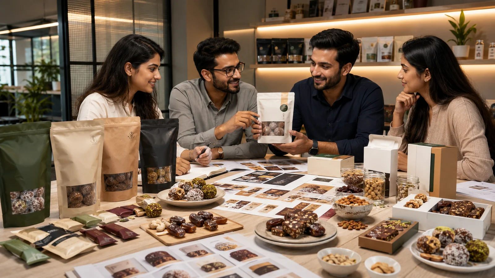 Private label snack products and packaging